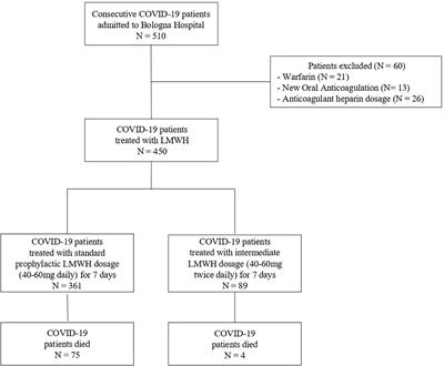 Preliminary Experience With Low Molecular Weight Heparin Strategy in COVID-19 Patients